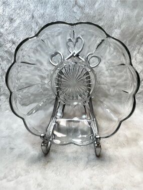 Vintage HEISEY Glass Colonial Paneled Pattern Small Fruit Bowl Dish